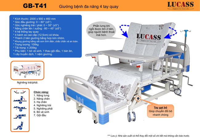 Giường bệnh nhân lucass