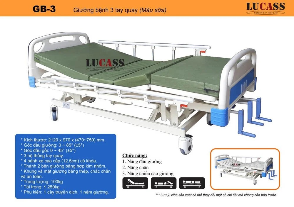 Giường bệnh lucass chính hãng